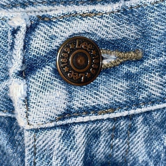 Lee Jeans Straight Leg Regular Fit Mom Jeans High Waisted Vintage Denim Pants - Picture 6 of 10